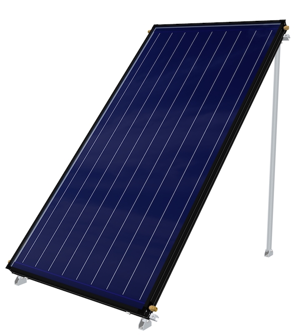 Placa plana solar de cromo preto, 