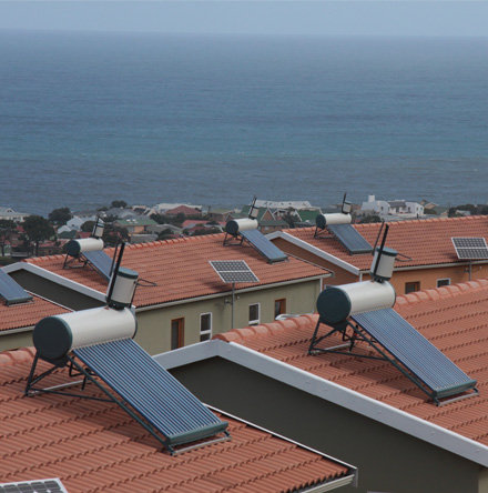 Aquecedor solar de água sob pressão, 