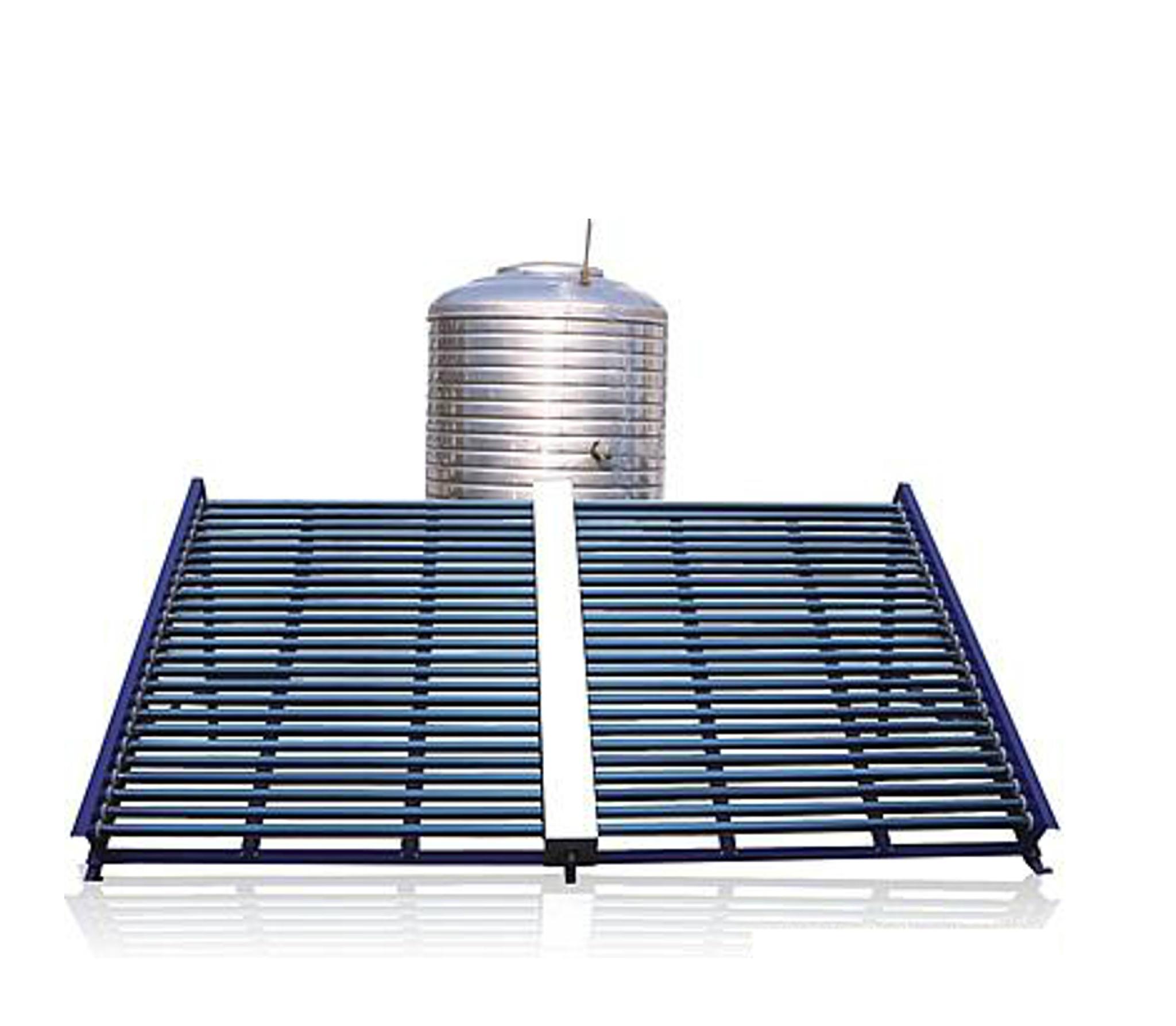 Aquecedor solar de água com tanque, 