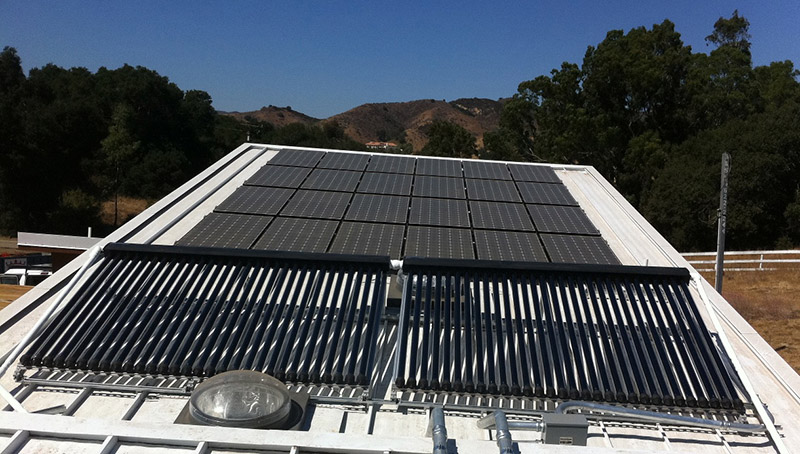 Coletor solar de tubo de calor para telhado inclinado, 