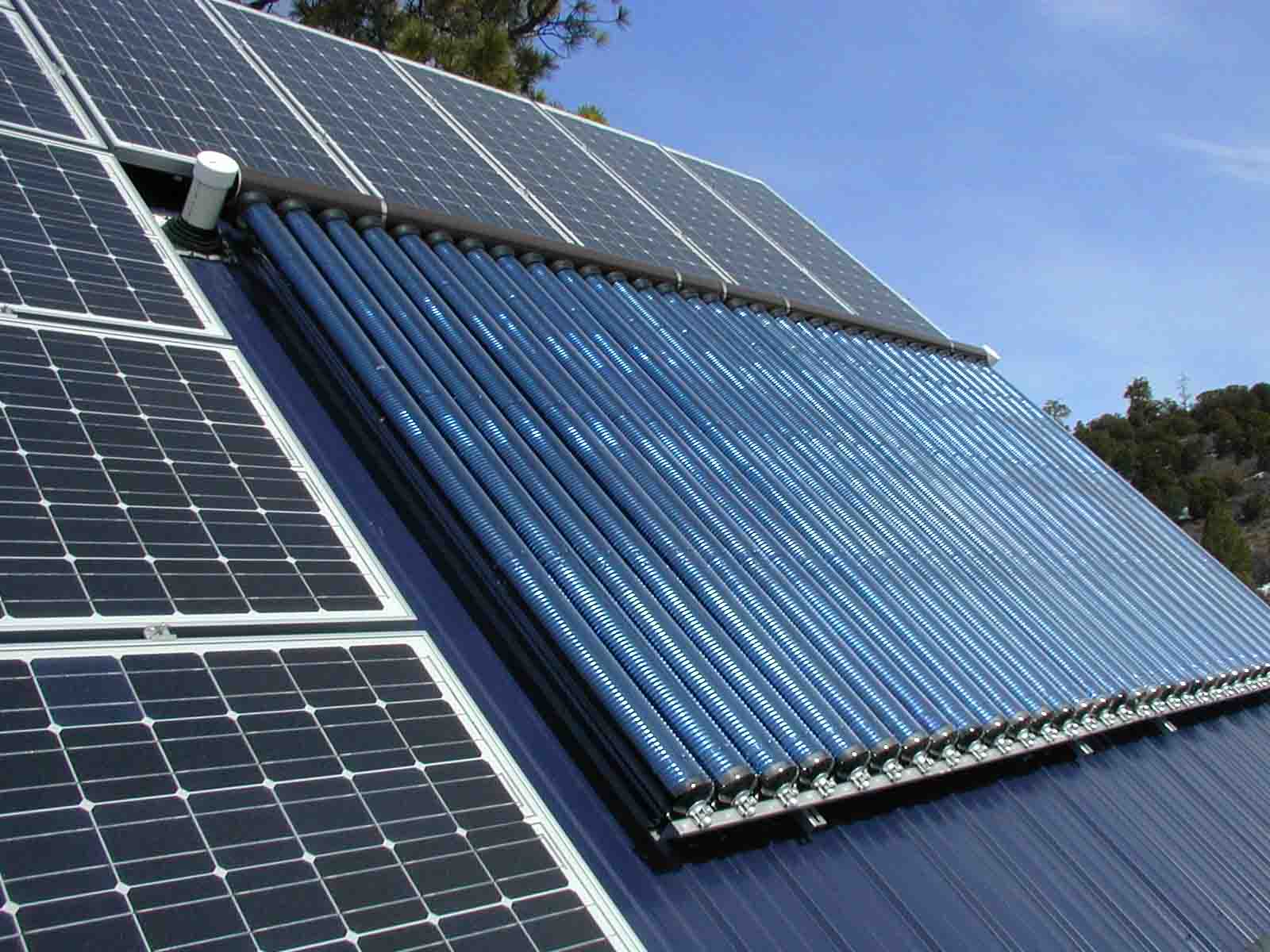 Coletor solar pressurizado de alta eficiência, 