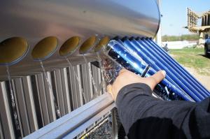 Aquecedor solar de água da tubulação de calor